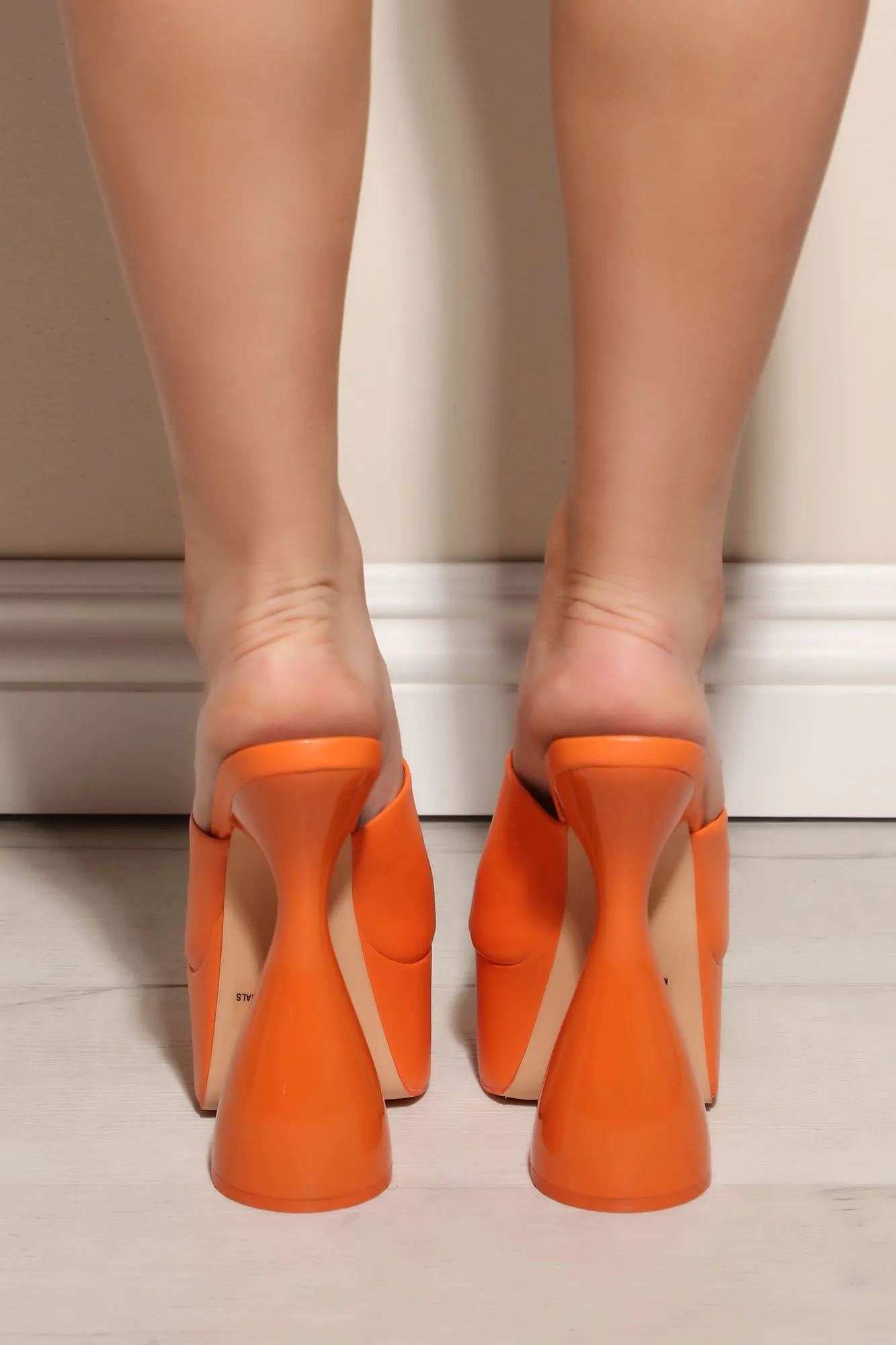 Best You Ever Had Extreme Platform Mules - Orange