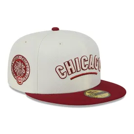Chicago Cubs Be Mine White 59FIFTY Fitted Cap with Official Team Logo
