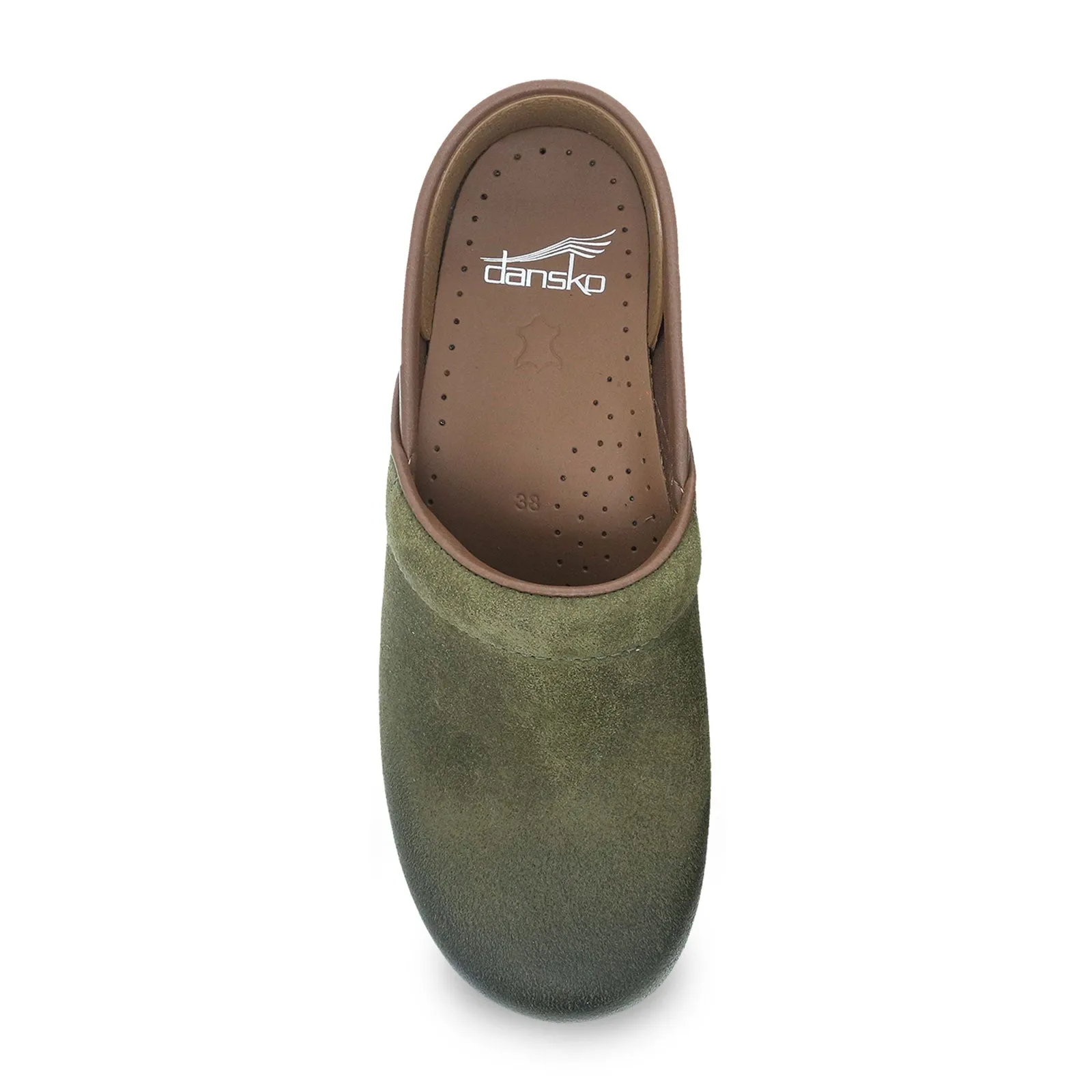 Dansko Professional Clog (Women) - Green Burnished Nubuck