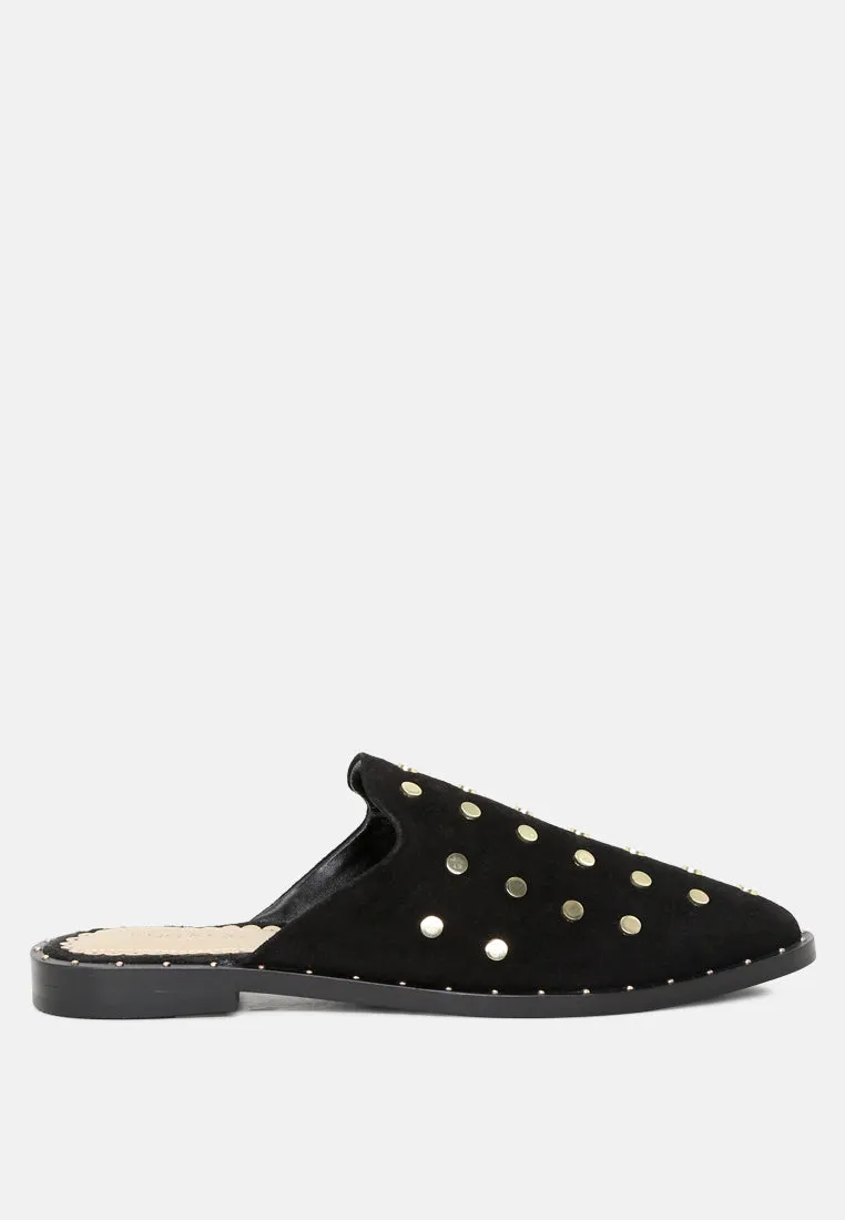 Jodie Studded Leather Mule