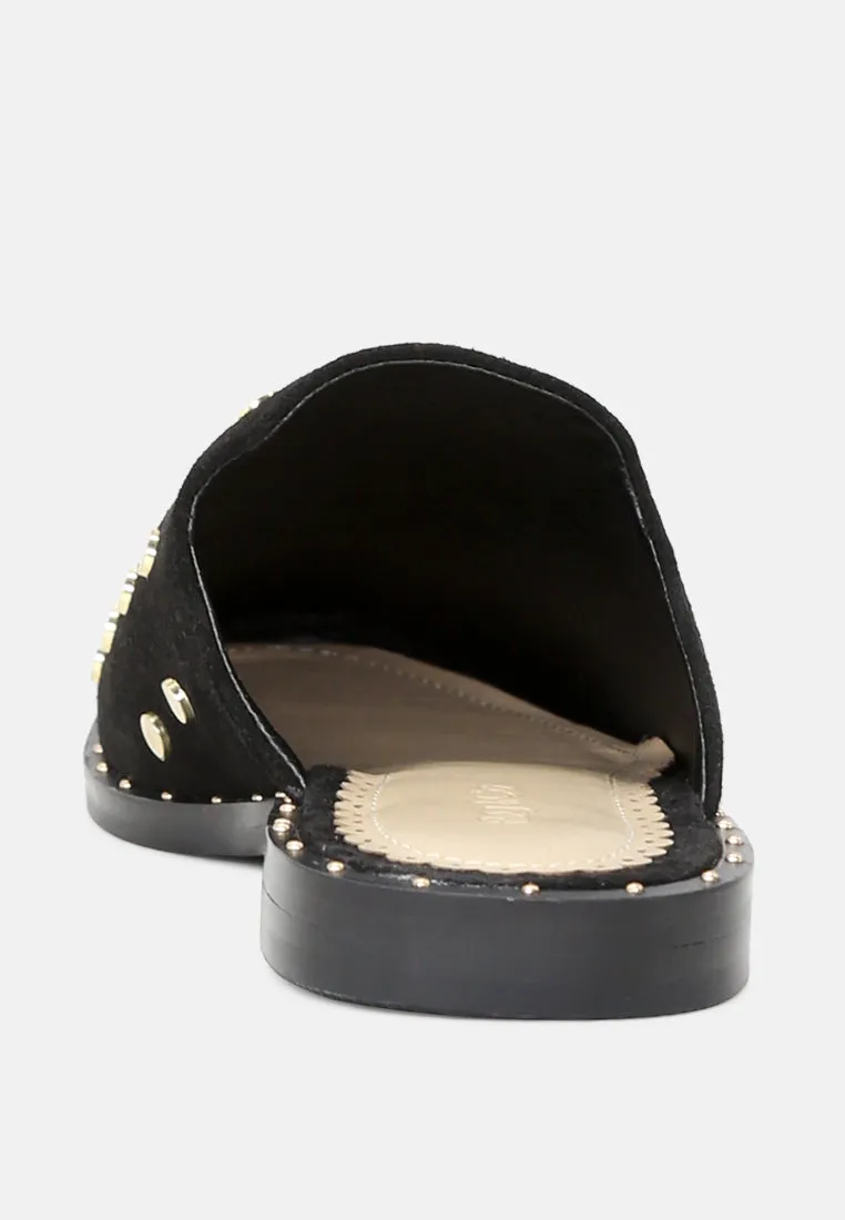 Jodie Studded Leather Mule