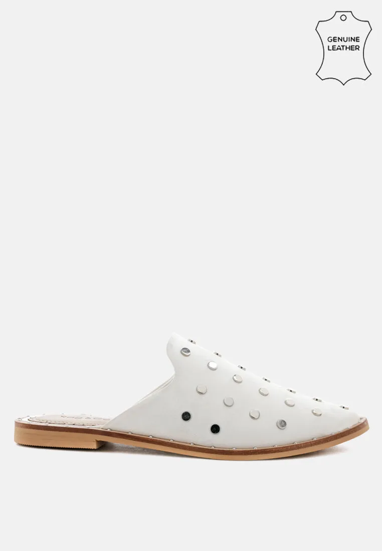 Jodie Studded Leather Mule