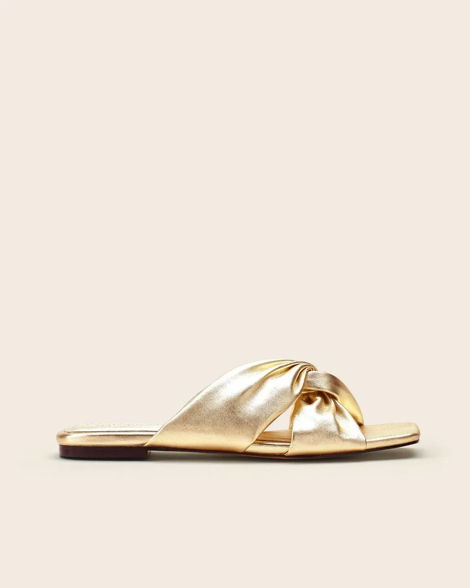 Mules En Cuir Hizobel - Doré