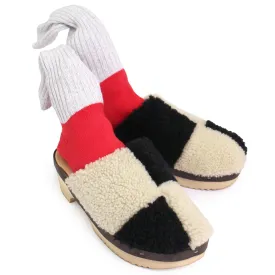 PANTO CURLY PATCHWORK NATURAL BLACK