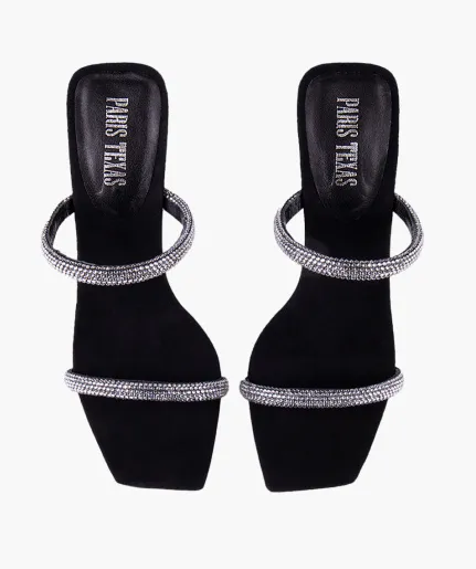 Paris Texas Holly Linda Mule PX730 Black Diamond