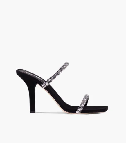 Paris Texas Holly Linda Mule PX730 Black Diamond