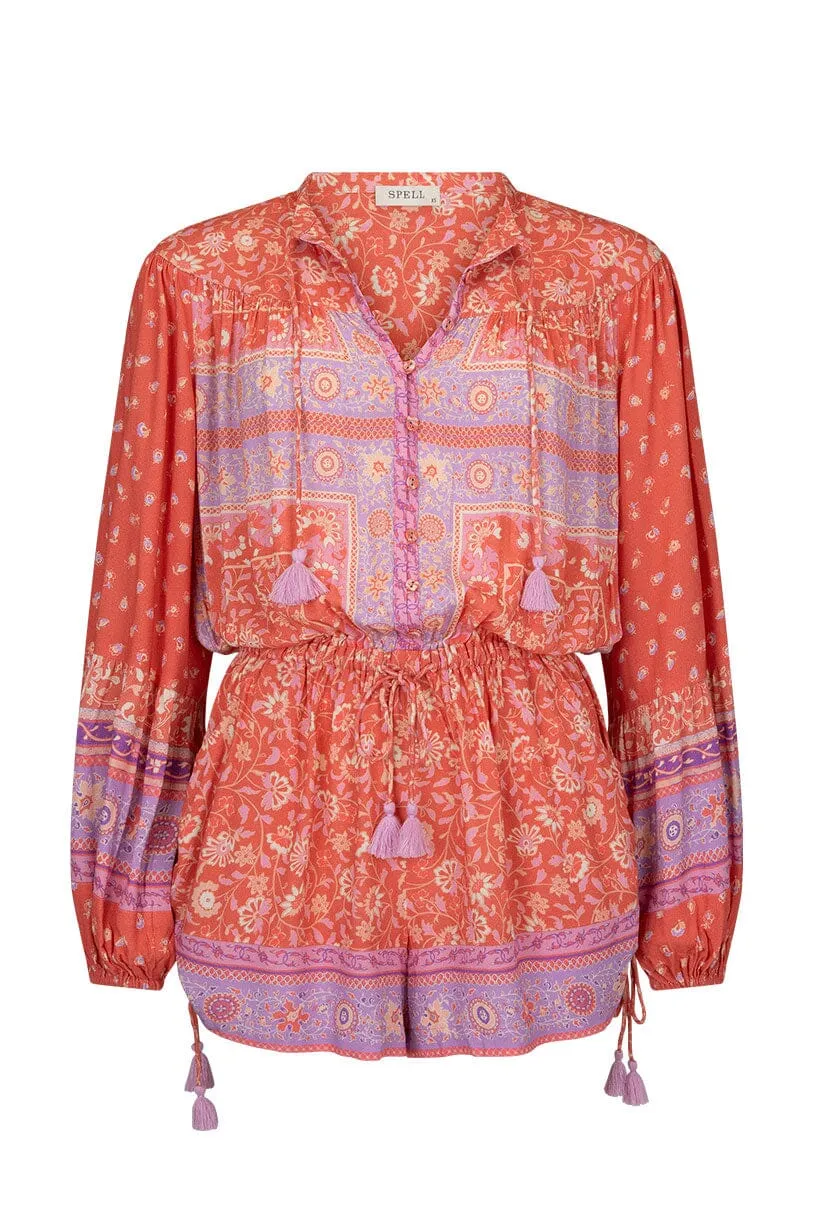Sunshine Bandit Romper | Cayenne